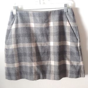 UniQlo. Mini wool blendfunnel skirt.